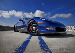 Blue Chevrolet Corvette
