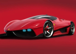 Futuristic Ferrari car