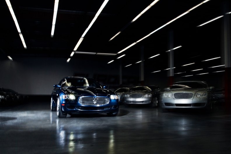 Blue Maserati Quatroporte