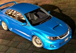 Blue Subaru Car