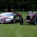 old and new model bugatti
