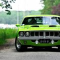 Green Plymouth Barracuda Front