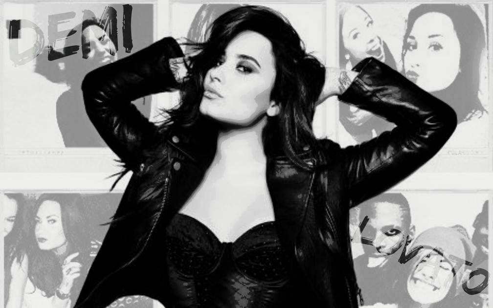 Demi Lovato Black&amp;White Wallpaper