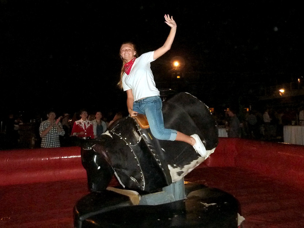 Bull Riding Cowgirl