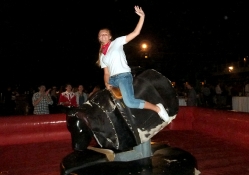 Bull Riding Cowgirl