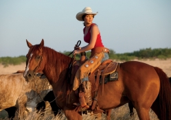 Cowgirl on Horse