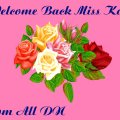 Welcome Back Miss Kate