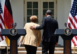 Barack Obama And Angela Merkel