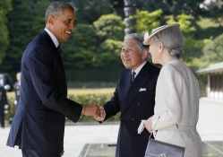 Barack Obama And Emperor Akihito With Empress Michiko
