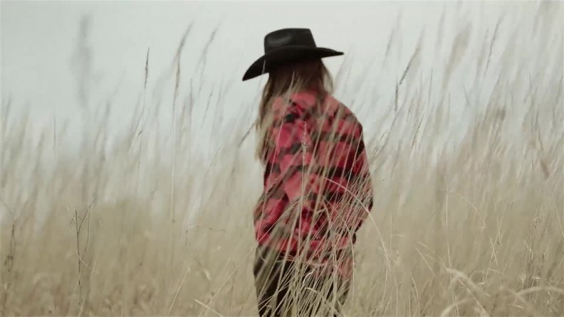 Cowgirl In A Field