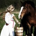 Cowgirl And Horse