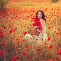 Bride in the poppy field