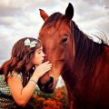 CLOSE FRIENDS GIRL AND HORSE