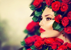 *** Beuaty in red roses ***