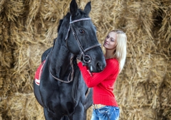 Cowgirl Model with Horse