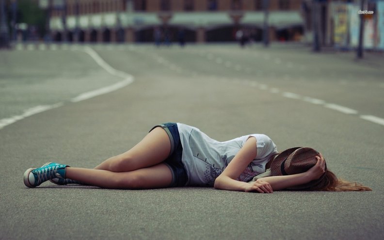 Lying On The Road
