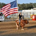 Cowgirl & A Big Flag