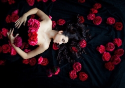 Beauty with Roses