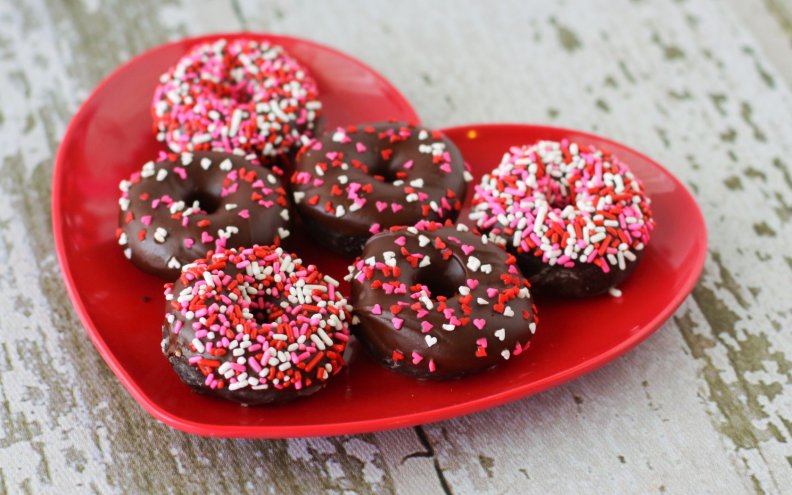 Donuts with chocolate