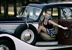 Classic Car and Woman