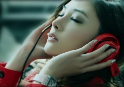 Beautiful Girl With Headphones