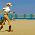 Cowgirl On A Beach
