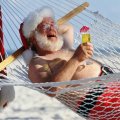 Santa enjoying life