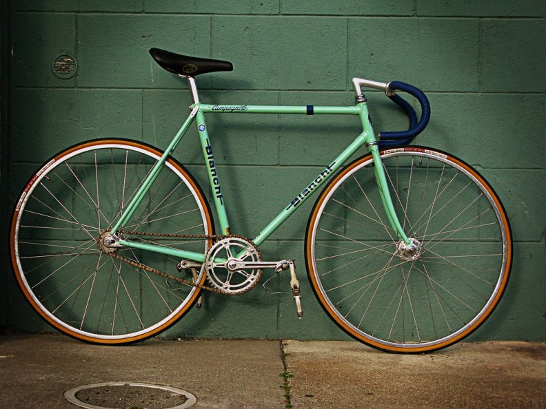 Bianchi bicycle Italy hand_made green in color