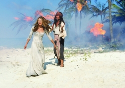 Captain Jack Sparrow and Elizabeth Swann