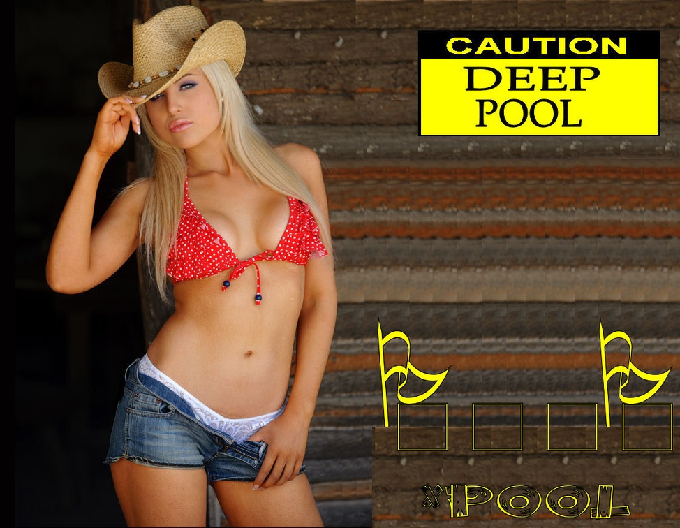 Cowgirl At The Pool