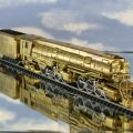 SP 2_8_8_4 brass steam locomotive collectible