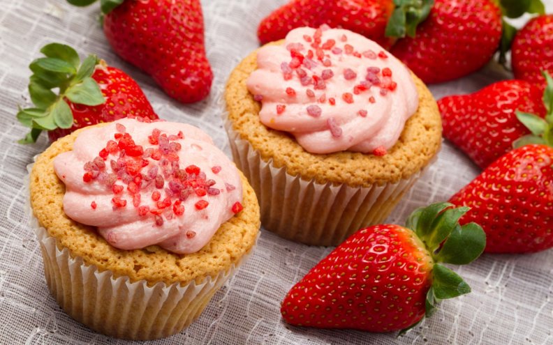 Strawberries and cupcakes