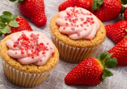 Strawberries and cupcakes