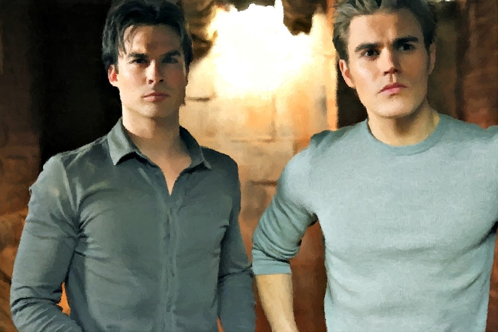 Painting ~ Damon and Stefan