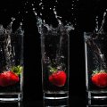 Strawberries and water