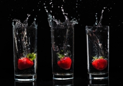 Strawberries and water
