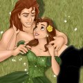 Belle,And,Adam,Disney,Princess,Couple