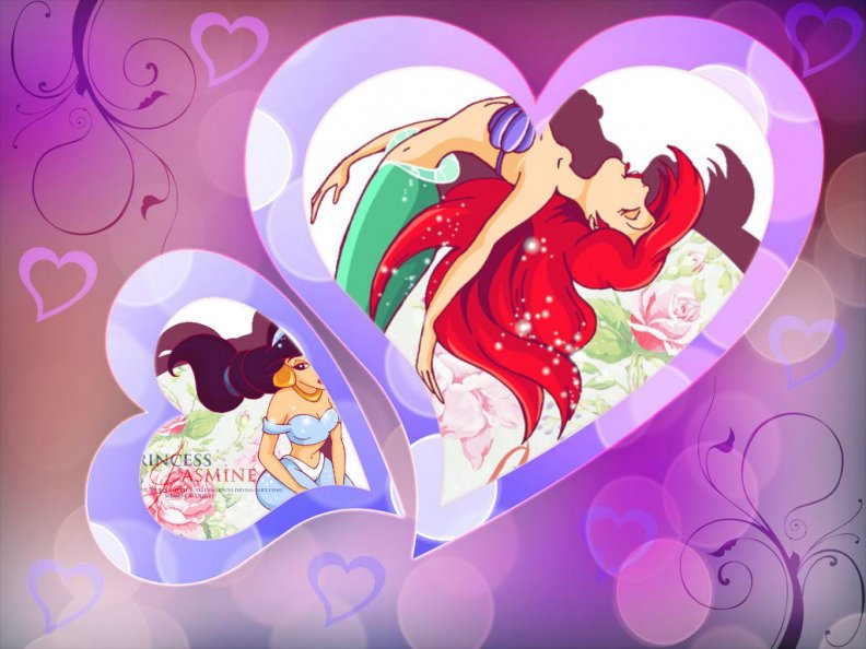 Ariel,And,Jasmine,Two,Disney,Princesses
