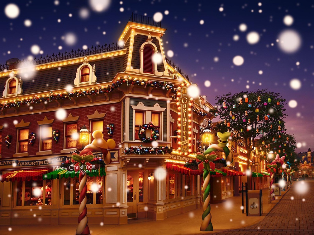 Christmas Town with Snowy Main Street
