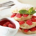 *** French cookies with raspberry sauce ***