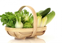 *** Green vegetables in the basket ***