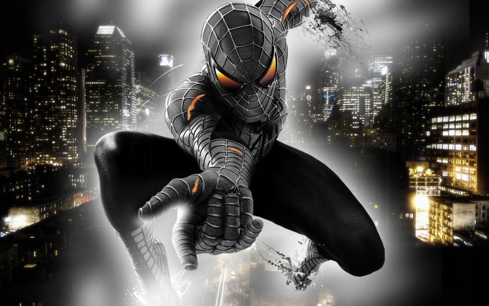 spider man black