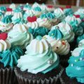 Cupcakes with blue cream for my sweet friend Talana