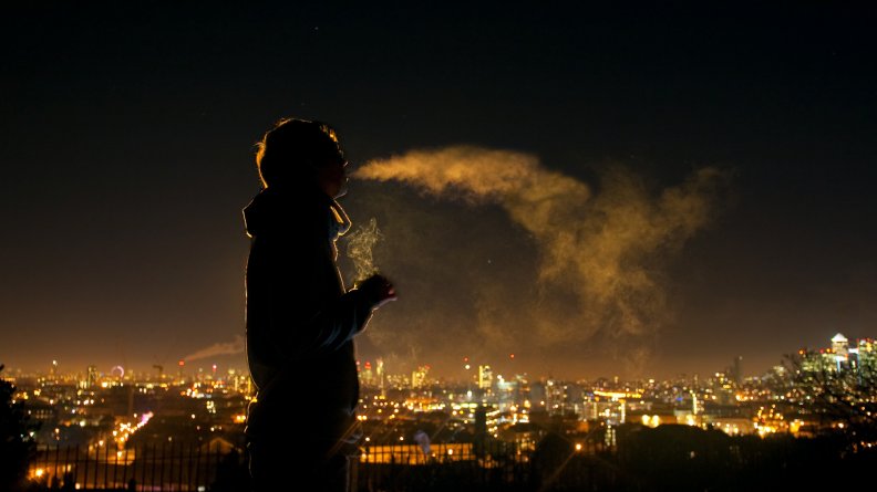 Smoking at the cities horizon