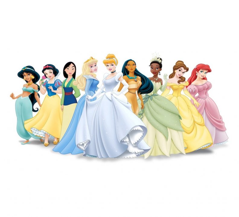 Disney princesses together. 