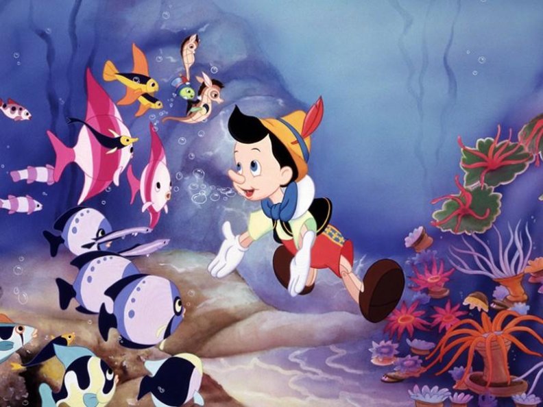 Disney's Pinochio in the Ocean