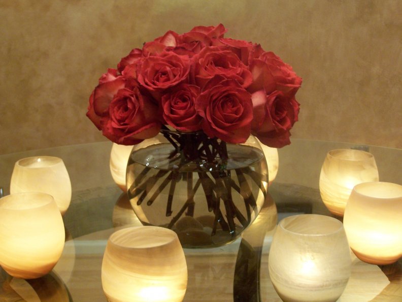Candles Light and Roses