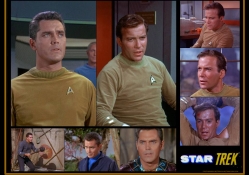 Jeffery Hunter as Pike and William Shatner as Kirk _ Starfleet Legends