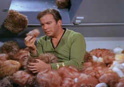 Kirk and his Tribbles