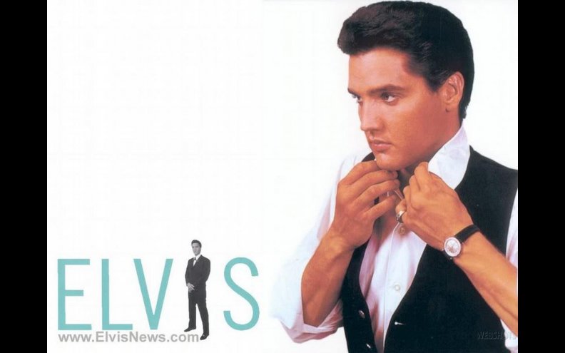 Elvis Presley in a tux